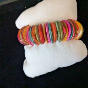 ⭐HP!!!⭐ Colorful Multi-Disc Stretch Bracelet - Bright Mixed Colors